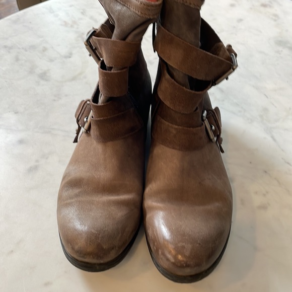 Miz Mooz Savvy Brown Buckle Boots - Picture 2 of 10